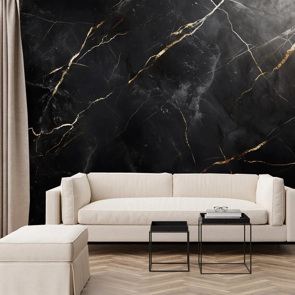 Fototapeta - Čierny mramor (147x102 cm)
