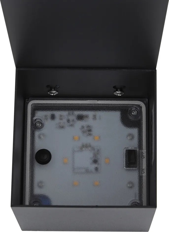 Vonkajšia lampa čierna 65 cm vrátane LED IP64 so tlmeným svetlom a solárnym panelom - Charlene