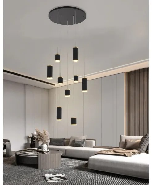 Wofi 5003-904 - LED Stmievateľný luster na lanku TOULOUSE LED/57W/230V čierna/zlatá