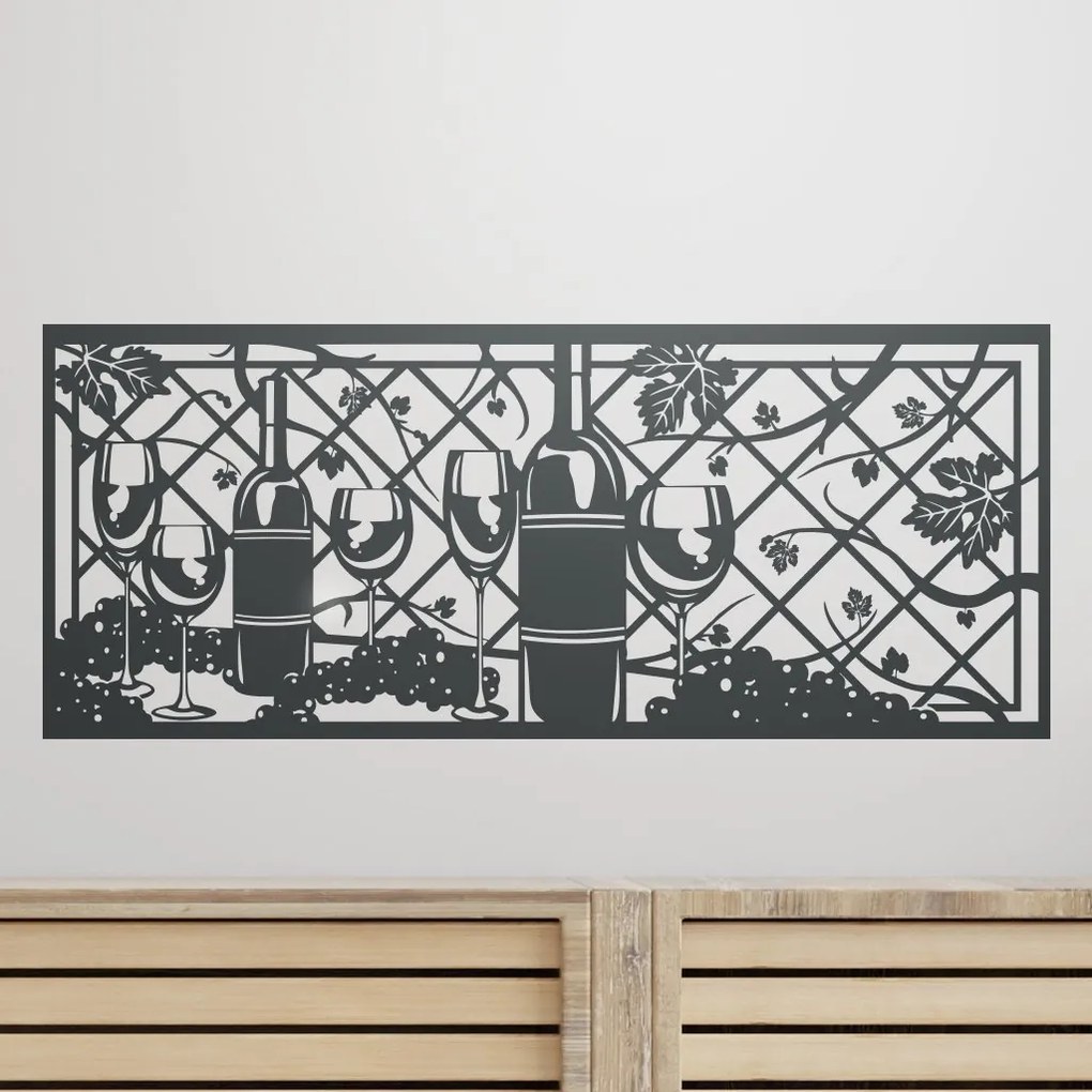 Veselá Stena Samolepka Vinná réva Farba: béžová, Veľkosť: 100 x 40 cm