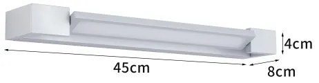 Brilagi-LED Kúpeľňové osvetlenie na zrkadlo AQUA LINE LED/12W/230V 45 cm IP44 matný chróm