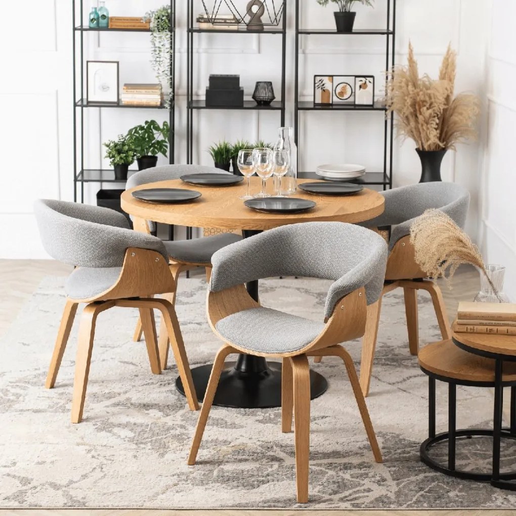 PROXIMA.store - Čalúnená stolička GARY FARBA: sivá