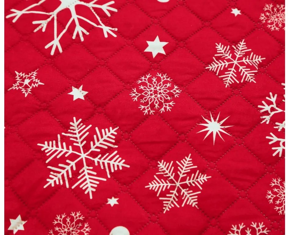Prehoz na posteľ SNOWFALL červený Rozmer: 170 x 210 cm