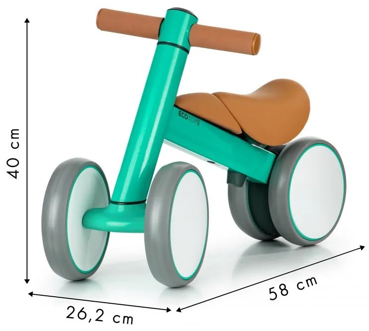 EcoToys Odrážadlo pre deti MINI RIDE zelené, LC-V1309 GREEN