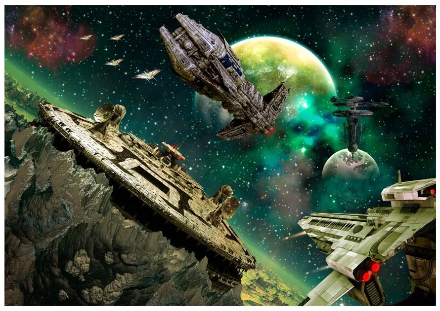 Artgeist Fototapeta - Space fleet Veľkosť: 100x70, Verzia: Premium