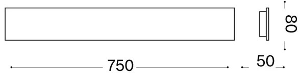 Ideal Lux - LED Nástenné svietidlo ZIG ZAG LED/30W/230V 75 cm CRI 90 čierna