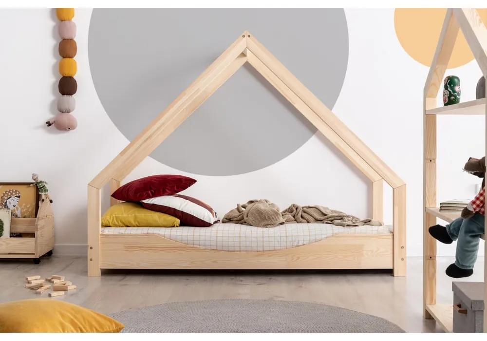 Domčeková detská posteľ z borovicového dreva Adeko Loca Elin, 100 x 200 cm