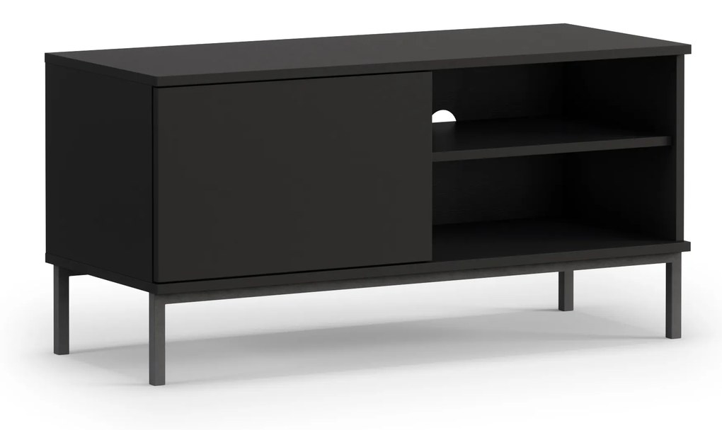 Tv stolík Quebec 1D (čierna matná). Akcia -20%. Vlastná spoľahlivá doprava až k Vám domov. 1051872