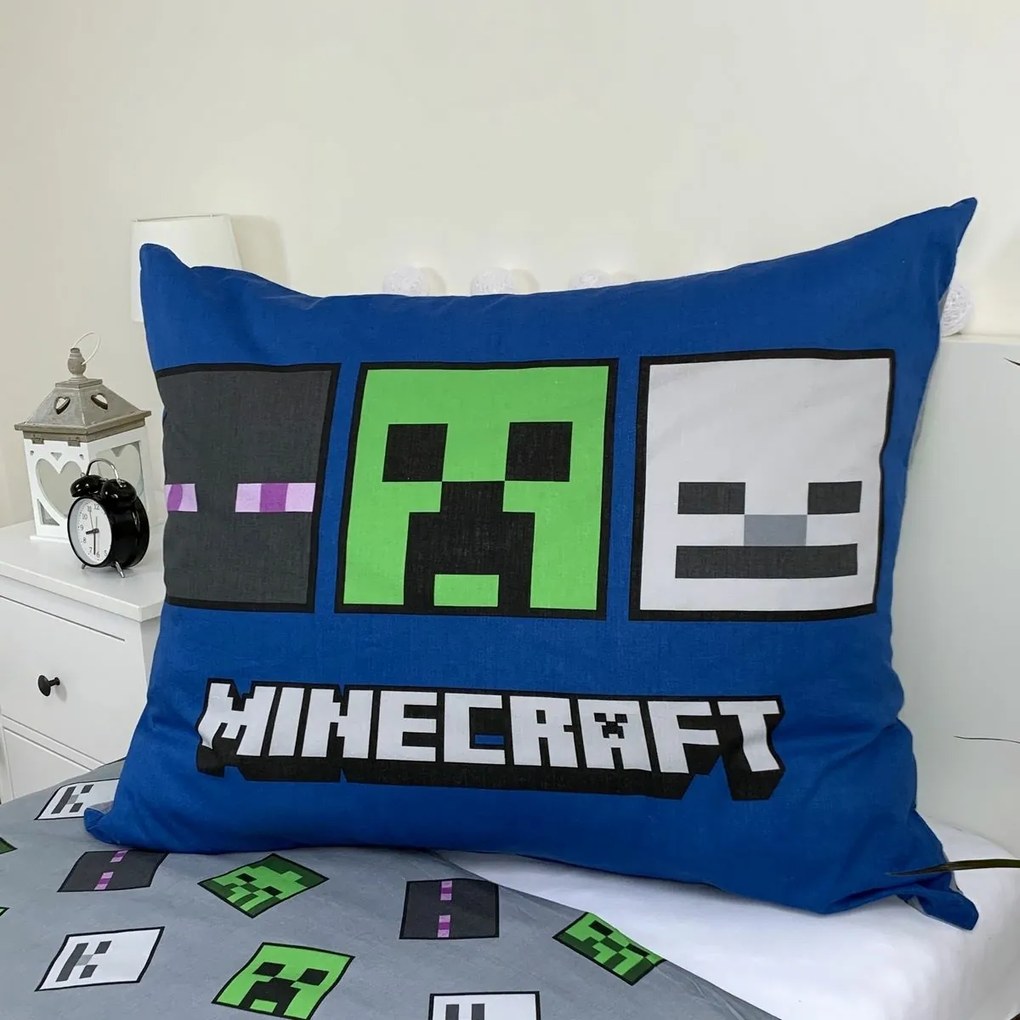 Jerry Fabrics Bavlnené obliečky Minecraft Hostile Mobs svietiace, 140 x 200 cm, 70 x 90 cm