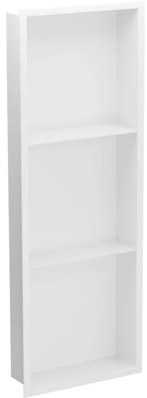 Mexen X-Wall-R, polička na zapustenie na obklad s golierom 90 x 30 cm, biela, 1920903010S