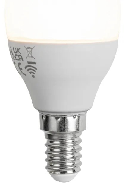 Sada 5 Smart E14 LED žiaroviek G45 Opál RGBW 4.9W 470 lm 2700-6500K