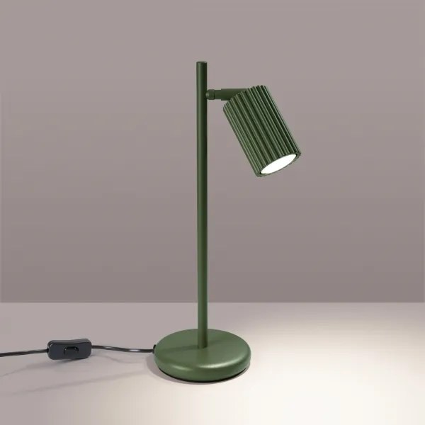 Sollux SL.1624 - Stolná lampa KARBON 1xGU10/10W/230V zelená