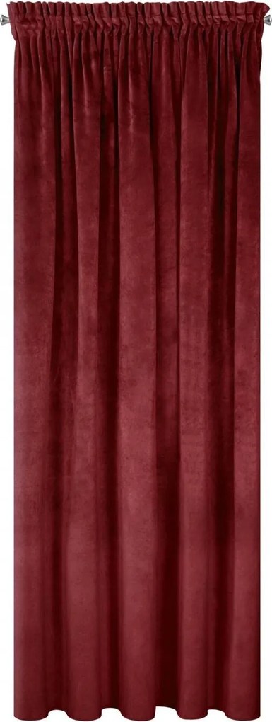 ZATEMŇOVACÍ ZÁVES NA PÁSKE VILLA 140X270 CM TMAVÁ BORDOVÁ