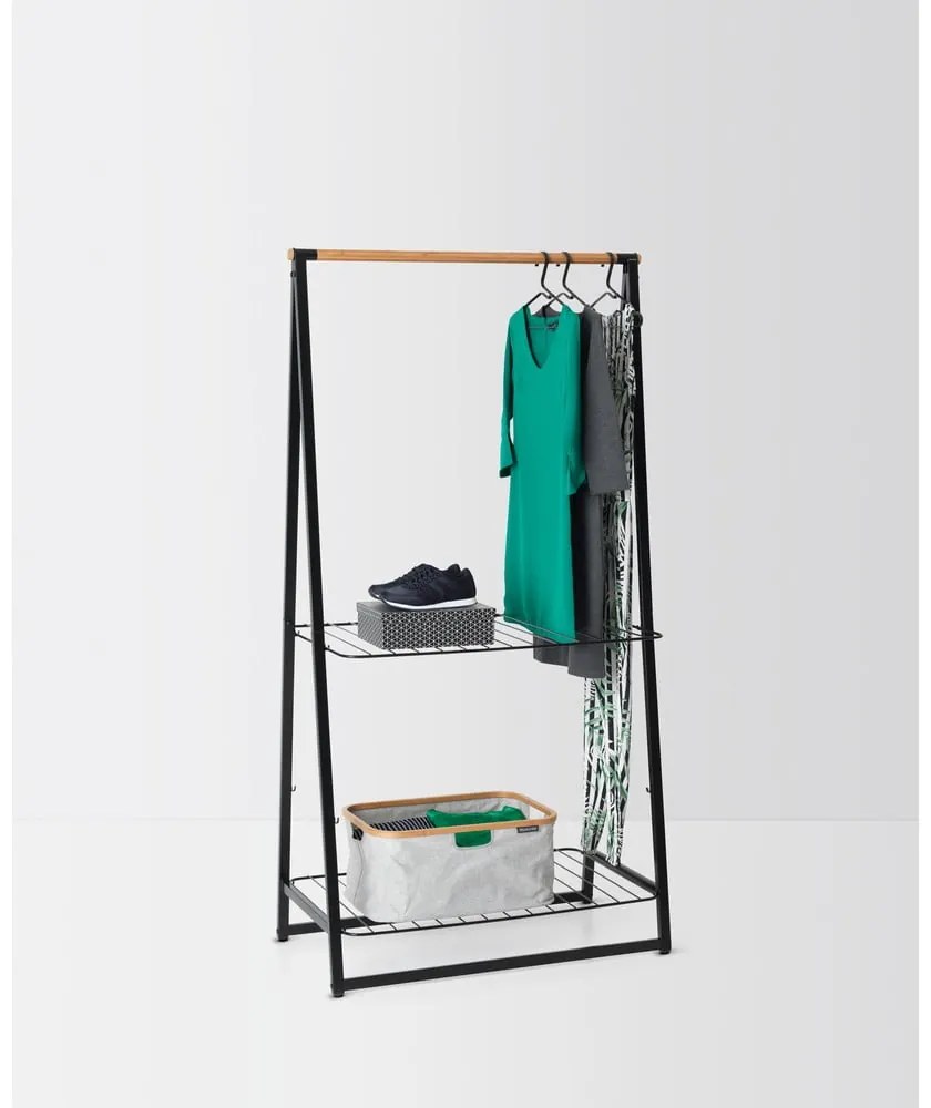 Čierny oceľový stojan na oblečenie Linn – Brabantia