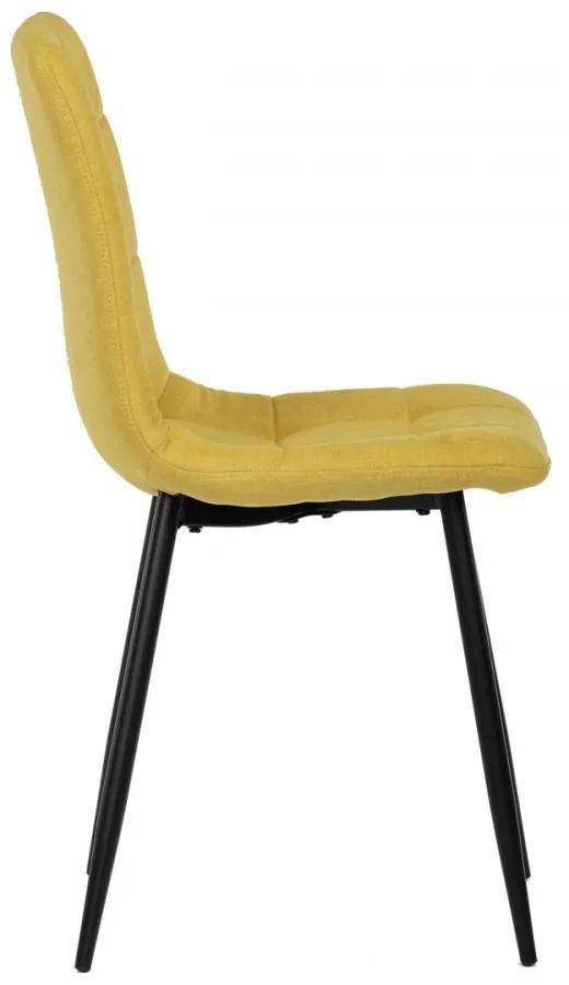 Jedálenská stolička SUSAN — kov, látka, viac farieb Žltá