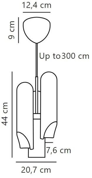 DFTP by Nordlux - Luster na lanku ROCHELLE 3xGU10/15W/230V