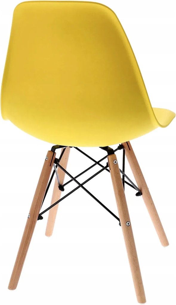 Dekorstudio Dizajnová jedálenská stolička v škandinávskom štýle - žltá