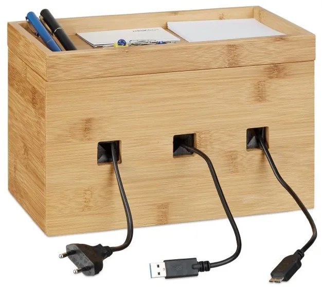 Bambusová skrinka na káble RD2184