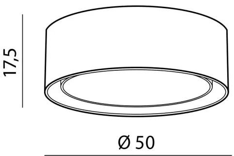 Minimalistické stropné svietidlo Milo sivé