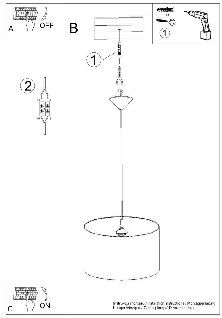 Detské závesné svietidlo Cat, 1x plastové tienidlo so vzorom, (fi 40cm)