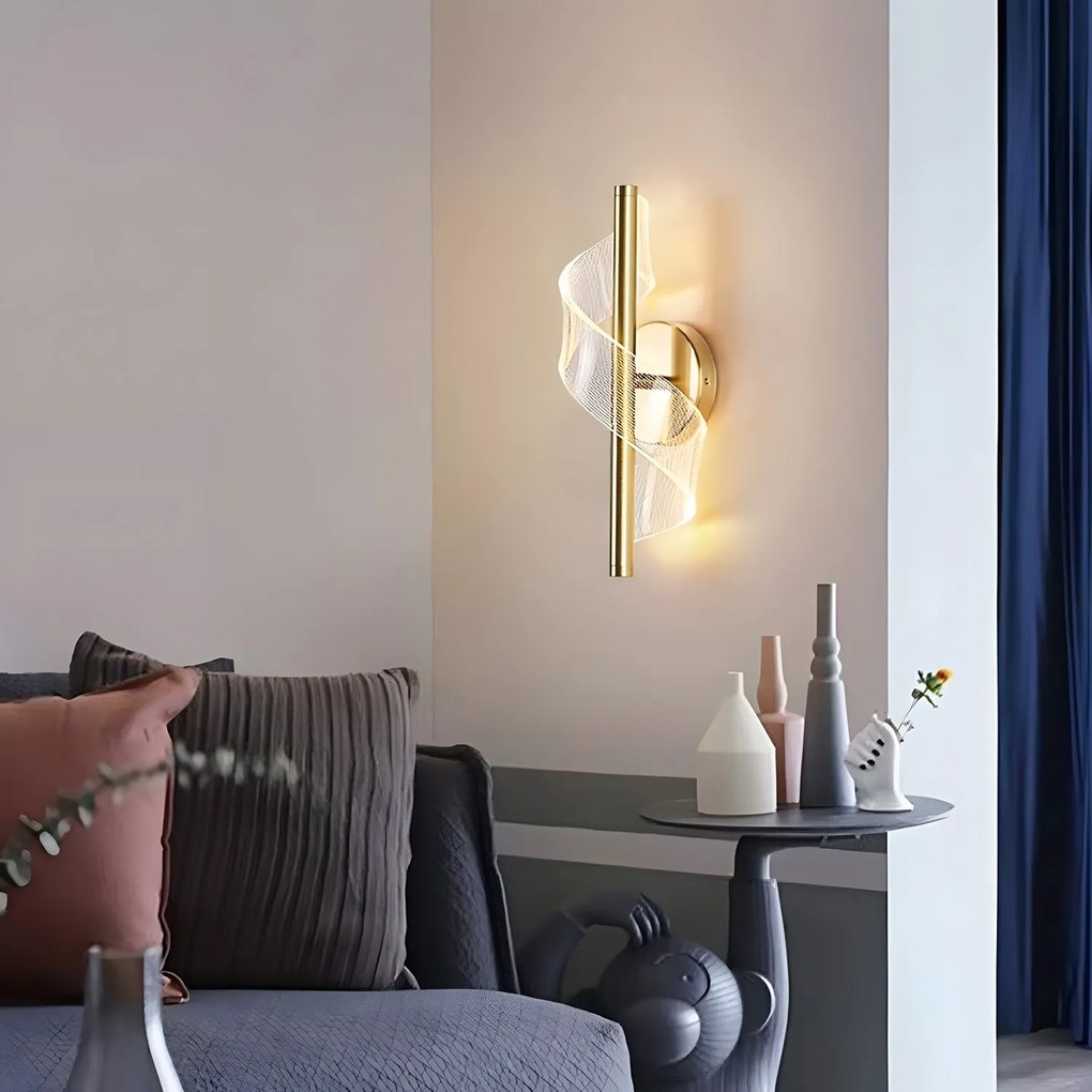 Nástěnné LED svítidlo G032-W zlaté/neutrální bílá