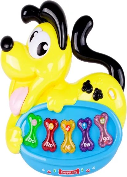 INTERAKTÍVNE HUDOBNÉ PIANO FAREBNÝ PSÍK MalPlay