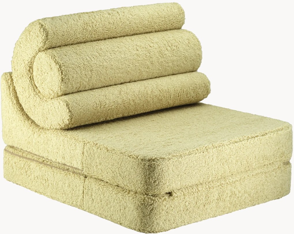 Ručne vyrobená detská plyšová rozkladacia stolička Flipster