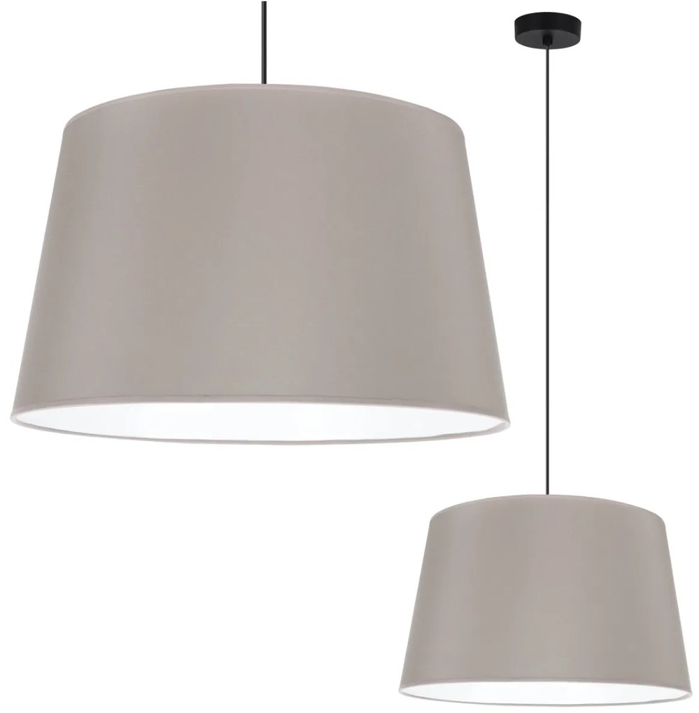 Závesné svietidlo Gaja, 1x béžové textilné tienidlo, (fi 44cm), b