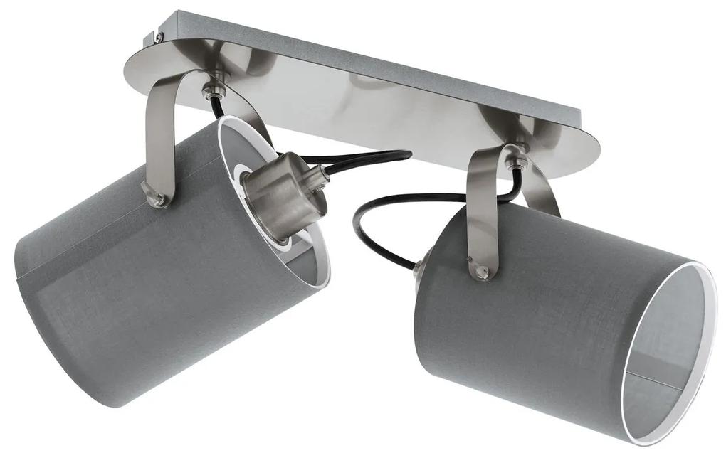 EGLO Prisadené dvojbodové osvetlenie v modernom štýle VILLABATE, šedé