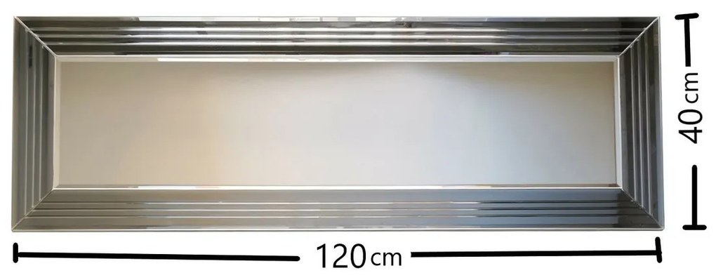 Strieborné zrkadlo C 40 x 120 cm