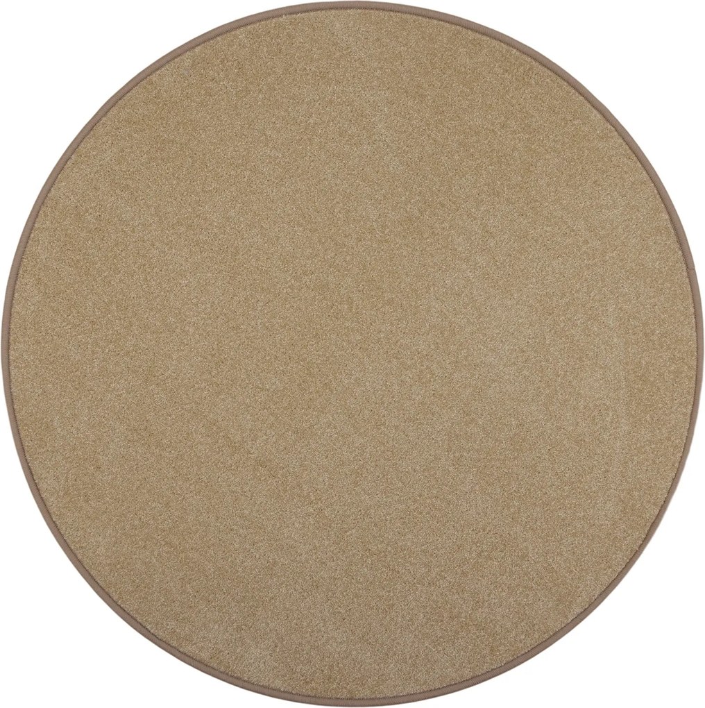 Vopi, AKCIA: 120x120 (průměr) kruh cm Kusový koberec Eton béžový 70 kruh, béžová, kuchyňa