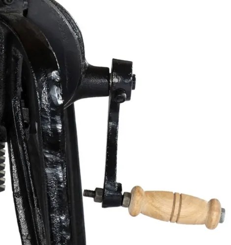 vidaXL Bočný stolík 60x(46-63) cm masívne mangovníkové drevo a liatina-