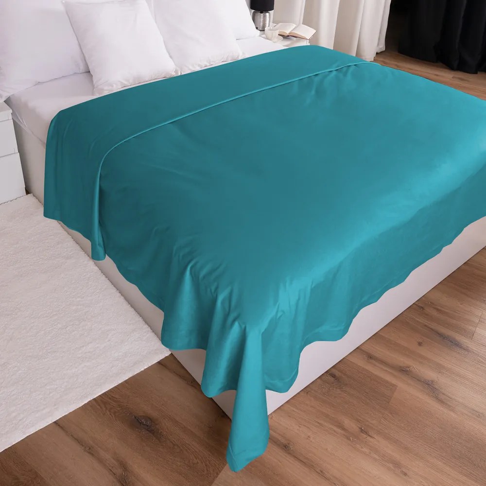 Biante Zamatový prehoz na posteľ Velvet Prémium SVP-035 Tyrkysovo modrý 220x240 cm