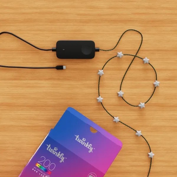 Twinkly TWKS200RGB-G - LED RGB Stmievateľná vianočná reťaz 200xLED 14 m USB Wi-Fi