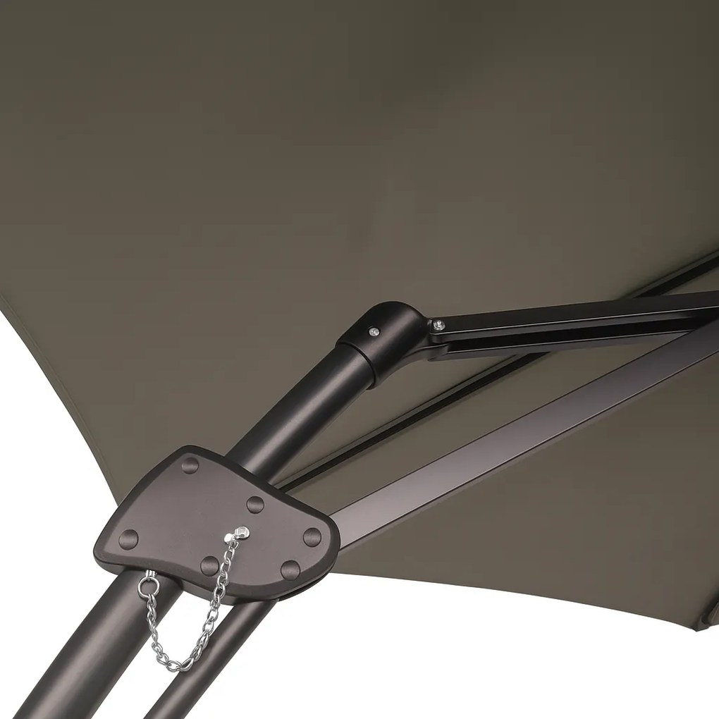 Zahradní slunečník Houseland Zylo 300 cm světle šedý