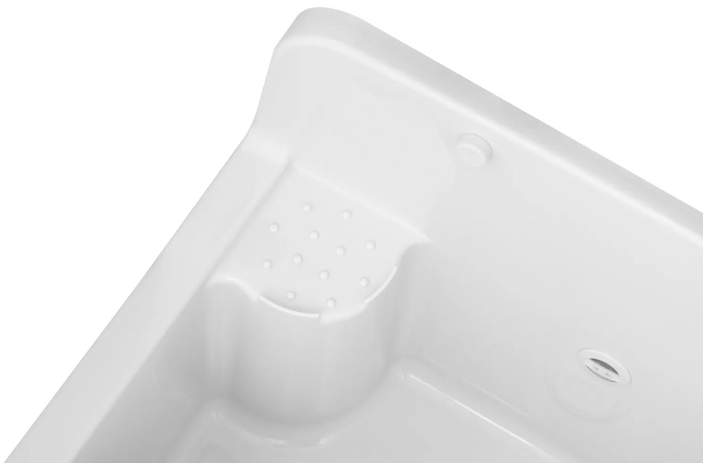 Gamma Manta, univerzálna plastová výlevka 55,6x37,3x34,8 cm + sifón, 1-komorová, biela, GMA-KGR56-WH