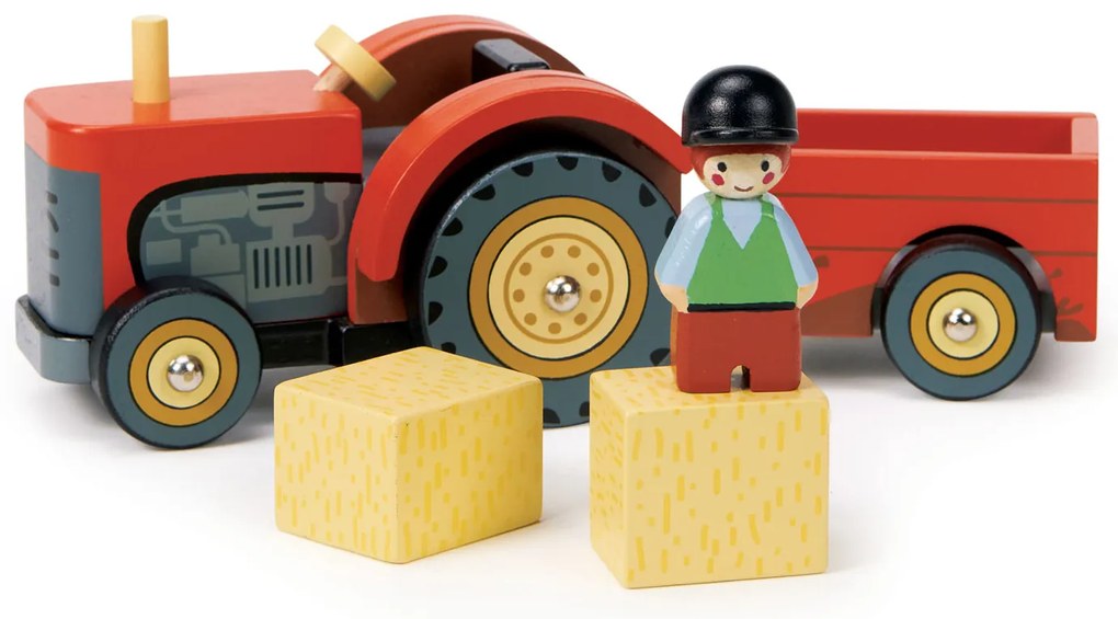 Tender Leaf - Drevený traktor s koníkom