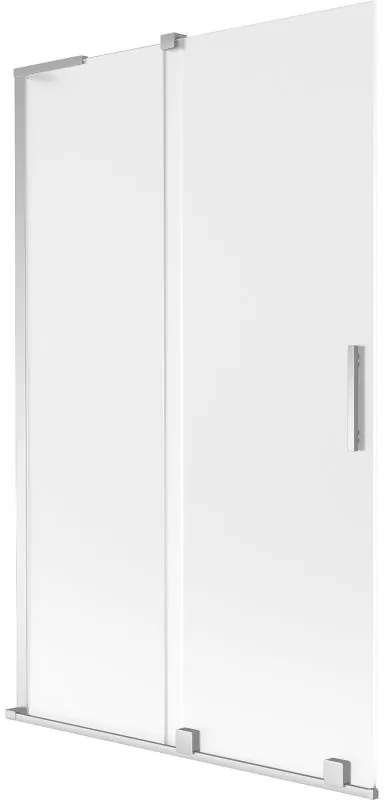 Mexen Velar L, 2-krídlová posuvná vaňová zástena 110 x 150 cm, 8mm sklo námraza, chrómová, 896-110-003-31-01