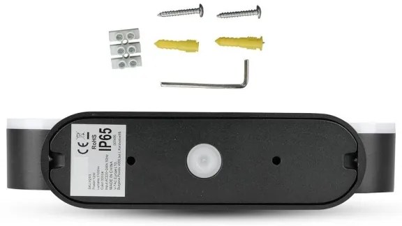 LED Vonkajšie flexibilné nástenné svietidlo 2xLED/12W/230V IP65 čierna