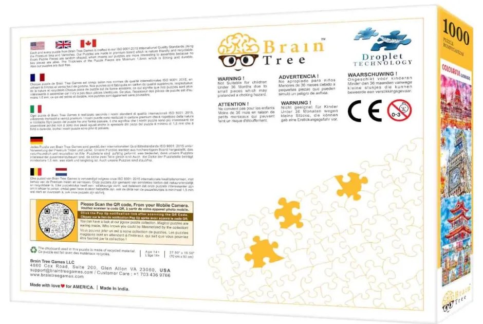 Brain Tree Puzzle Pamiatky vo farbách 1000 dielikov