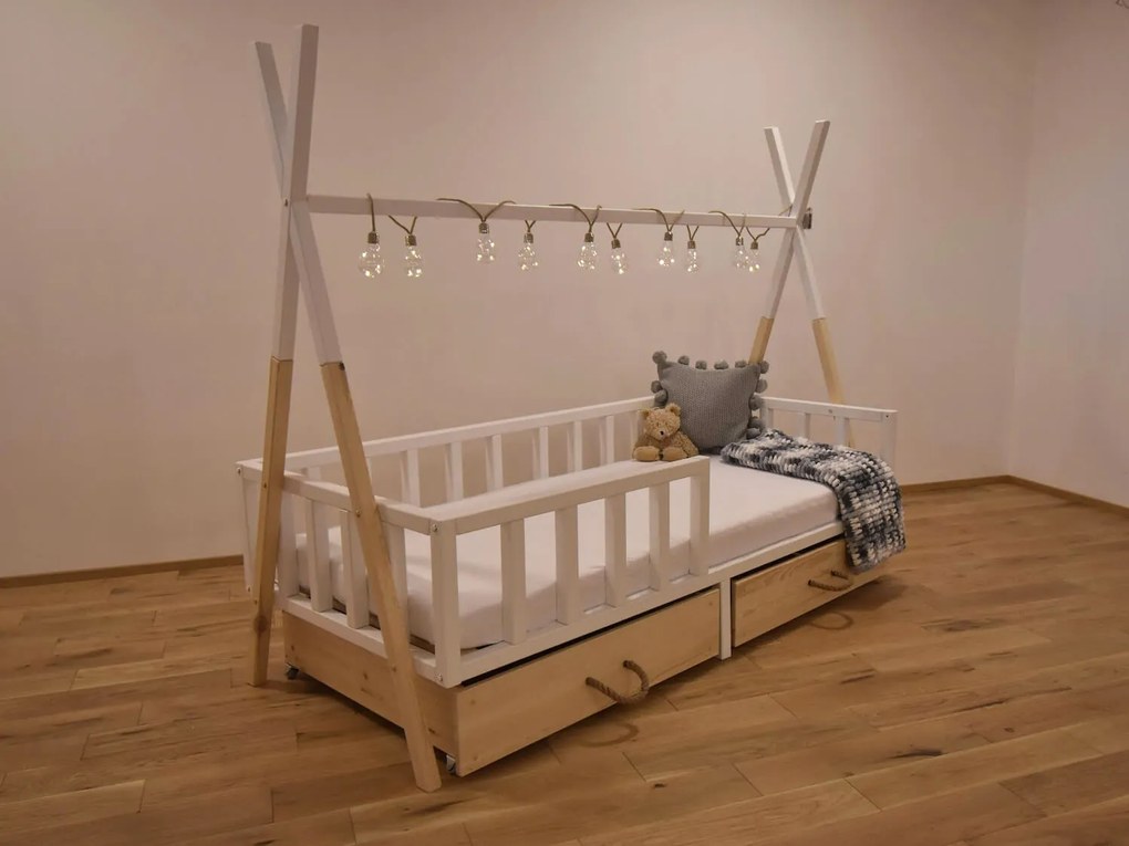 Wilsondo Detská posteľ domček Tipi 180x80 Variant úložný box: Bez úložného boxu
