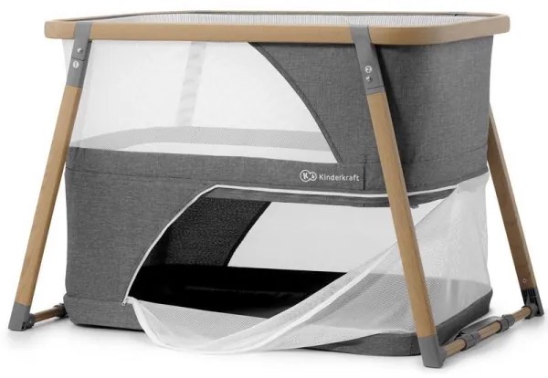 KINDERKRAFT - Cestovná postieľka 4v1 SOFI šedá