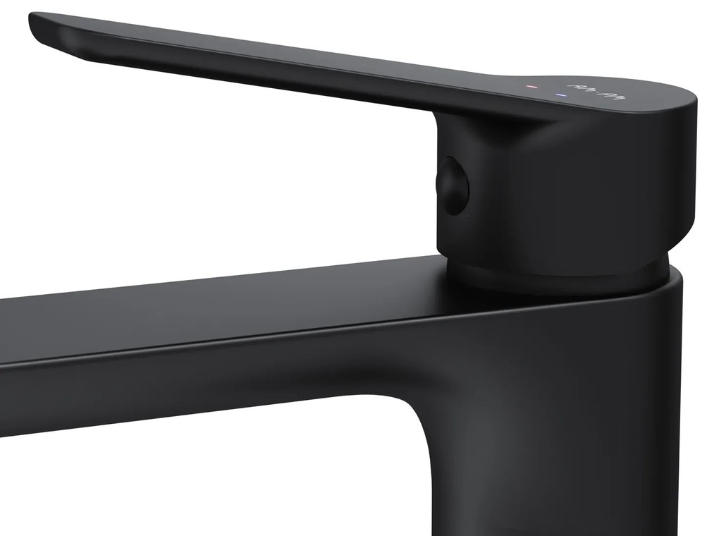 Umývadlová batéria AM.PM Hit FTA82122 jednopáková s odtokovým ventilom, čierna