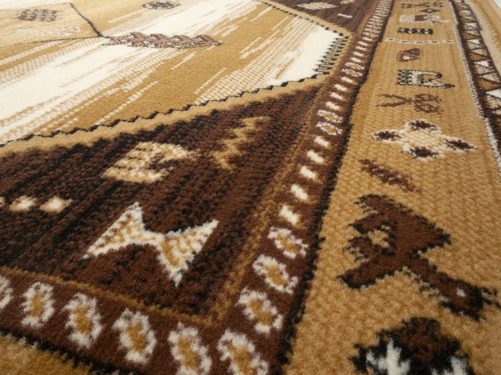 Alfa Carpets, Kusový koberec TEHERAN T-375 beige, 190x280, béžová, chodba / predsieň