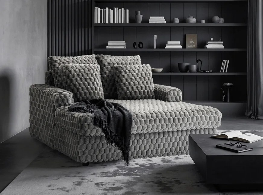 Moderná pohovka Celestia šedá plyš 135cm