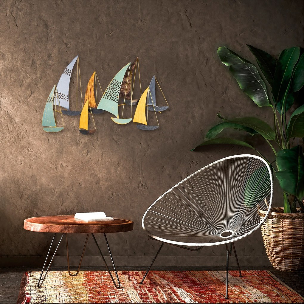 Nástěnná kovová dekorace Yavuz vícebarevná