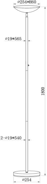 Lucide 19791/20/30 - LED Stmievateľná stojacia lampa ZENITH LED/20W/230V čierna