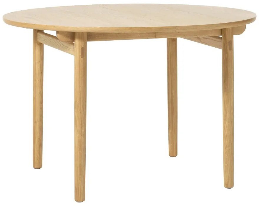 Okrúhly rozkladací jedálenský stôl v dekore duba ø 120 cm Carno – Unique Furniture