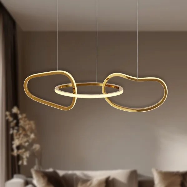 LED luster na lanku ANNELI LED/30W/230V 80 cm zlatý