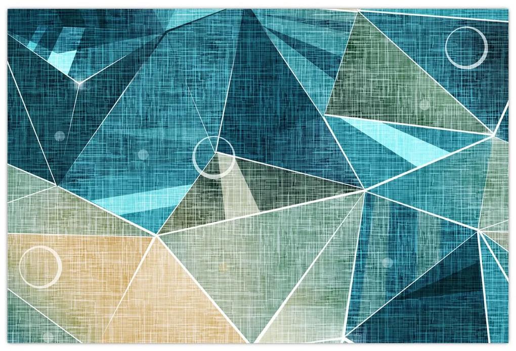 Obraz - Tyrkysová abstrakcia (90x60 cm)